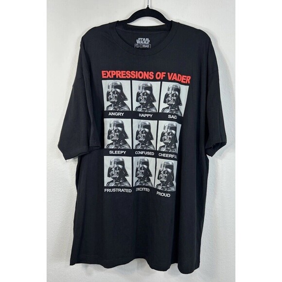 Mad Engine Star Wars Expressions Of Darth Vader Vintage Black Graphic T Size 3XL - Picture 2 of 8